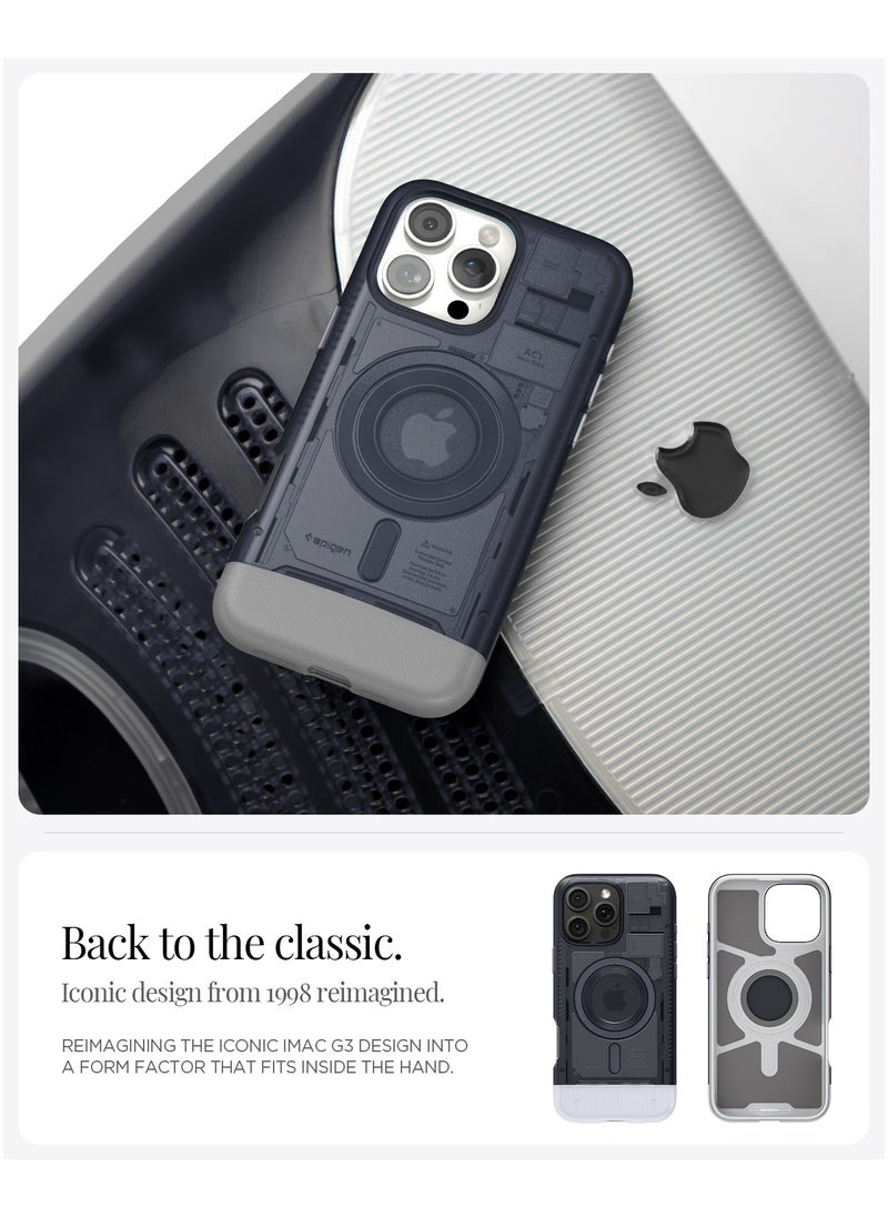 Spigen غطاء حماية كلاسيكي C1 MagFit لهاتف iPhone 16 Pro MAX مزود بتقنية MagSafe & Extreme Protection - جرافيت  - Image 4