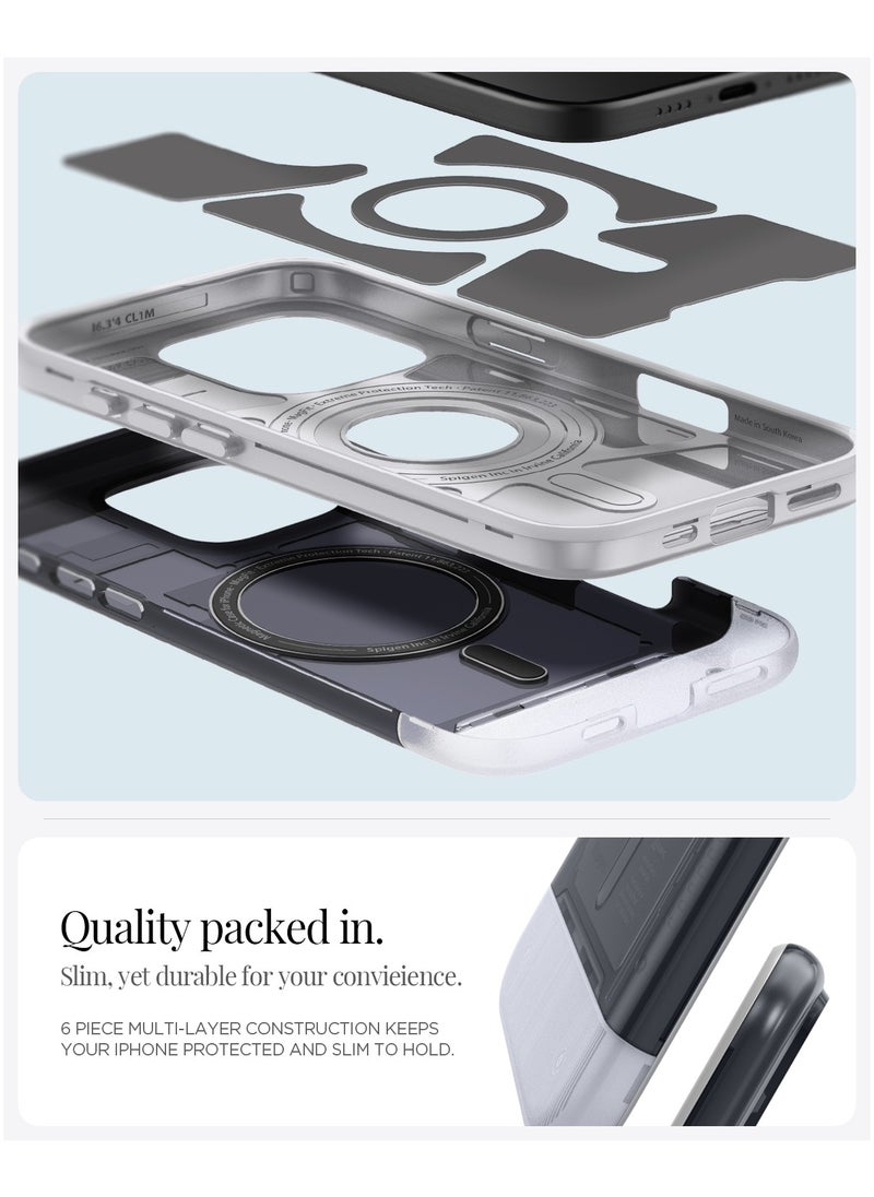Spigen غطاء حماية كلاسيكي C1 MagFit لهاتف iPhone 16 Pro MAX مزود بتقنية MagSafe & Extreme Protection - جرافيت  - Image 5