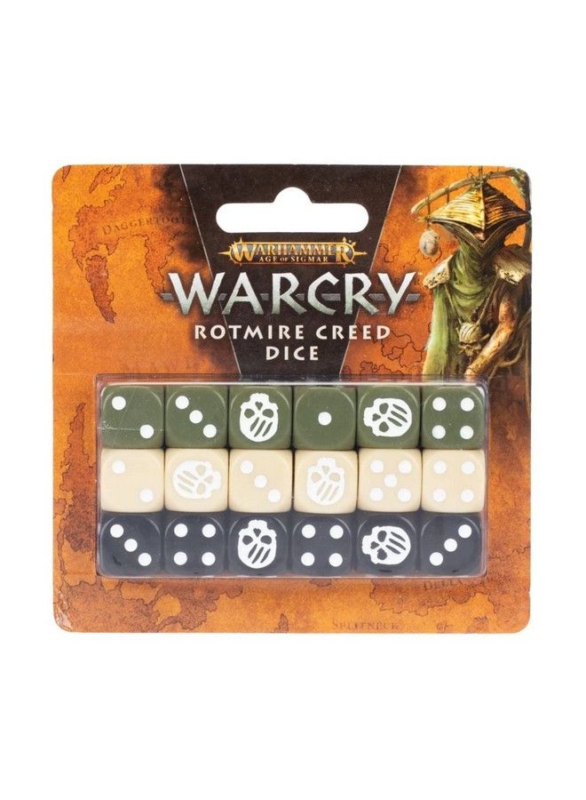 Games Workshop Warcry: Rotmire Creed Dice (18) - Image 1