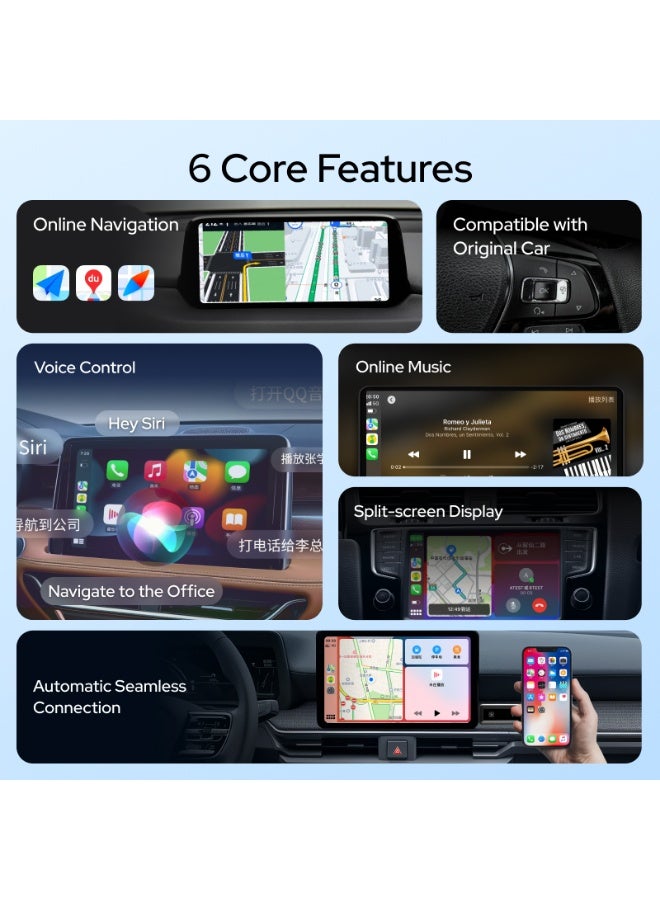Wireless CarPlay & Android Auto Adapter Ultra-Compact USB CarPlay Adapter for Seamless iPhone Connectivity - Image 2