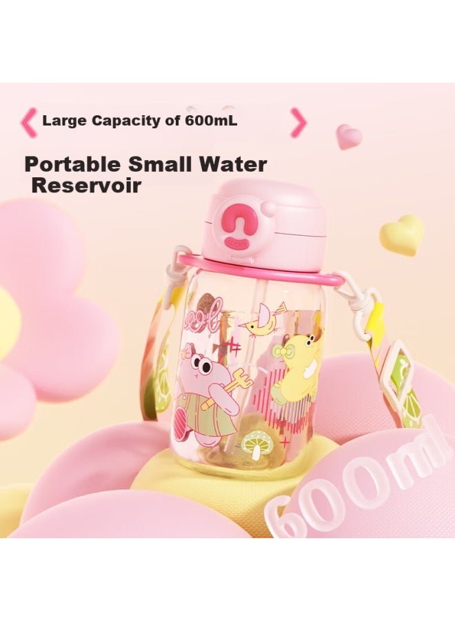 Fga Fuguang Straw Cup, Children's Student Water Bottle, Portable Three-drinking Large Capacity, High Aesthetic Value, Cute Water Bottle For Girls, Gree - Image 5