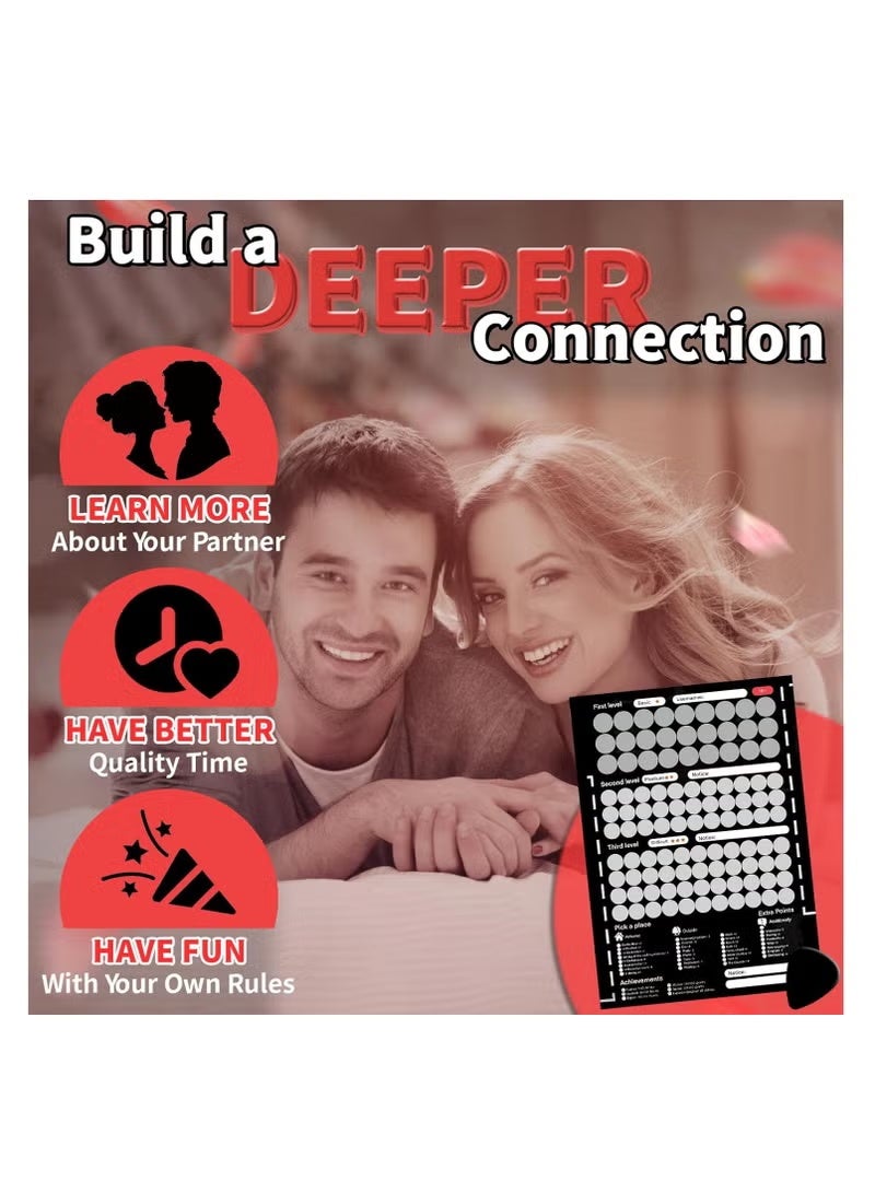 YelaJoy Scratch Off Poster,104 Date Night Ideas, Date Night Scratch Off Cards,Perfect Addition And Decoration For The Bedroom Great Idea For Any Couple.(Black) - Image 2