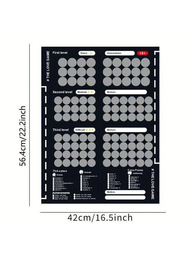 YelaJoy Scratch Off Poster,104 Date Night Ideas, Date Night Scratch Off Cards,Perfect Addition And Decoration For The Bedroom Great Idea For Any Couple.(Black) - Image 5