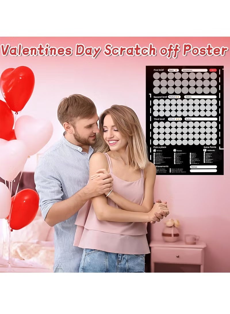 YelaJoy Scratch Off Poster,104 Date Night Ideas, Date Night Scratch Off Cards,Perfect Addition And Decoration For The Bedroom Great Idea For Any Couple.(Black) - Image 3