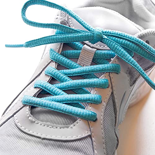 Lace Kings رباط أحذية كينغز الدائري (أزرق نيون - 45 بوصة) - Image 3