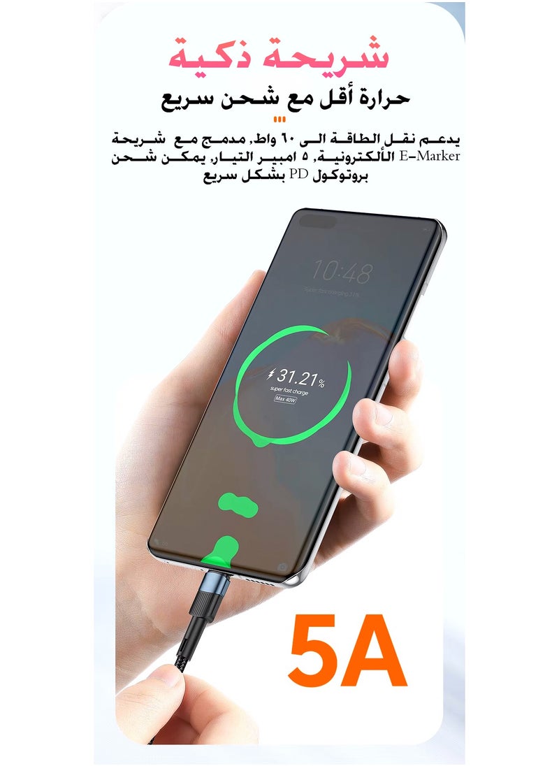ESSAGER - Essager 1-meter 60W C To C Type C Cable USB C PD Fast Charging Charger, for iPad, iPhone 15&16, Mac Book Pro 2020, POCO, Huawei, Samsung, Realme, Xiaomi - Image 1