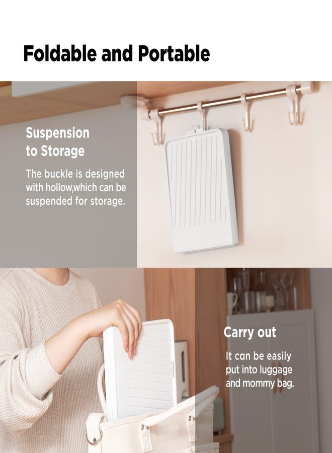 YOTIME Baby Bottle Drying Rack with Drainer, Foldable & Space Saving Drying Rack for Baby Bottles, Nipple and Accessories, White - Image 4