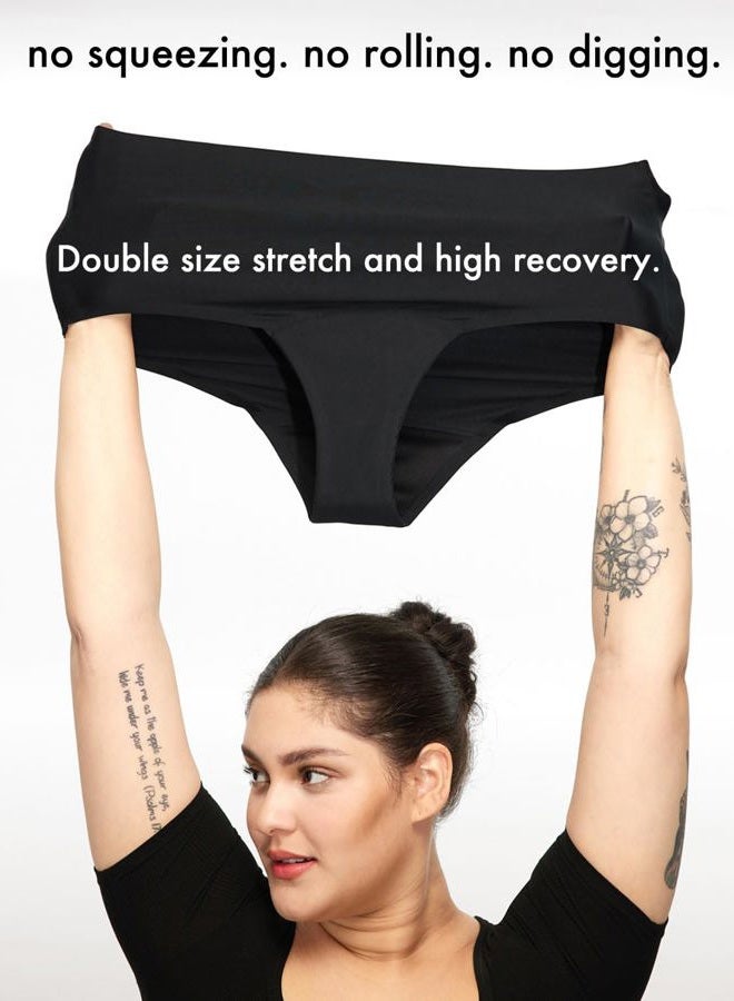 STRAWBERRY WEEKS LEAKPROOF2.0 Secure Brief Period Underwear for Women | Period Panties Holds 4 Tampons | Mild Incontinence Leak Proof Underwear (L/XL Black) - Image 4