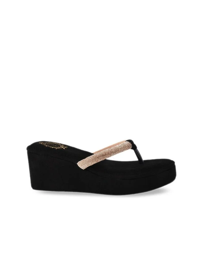 Shoetopia Shoetopia Rhinestones Strap Detailed Wedges For Women & Girls