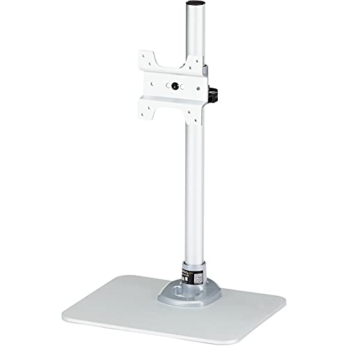 StarTech.com Single Monitor Stand, Adjustable, Supports UHD, iMac and Apple Thunderbolt Displays from 12'' to 34" (30.9lb/14kg), Premium Single Screen VESA Monitor Mount Stand, Silver, TAA - Image 1
