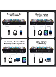 Q7 Audio Interface, Sound Card with XLR Interface, 48V Phantom Power, Voice Changer, Ideal for Podcasting, Livesound and Recording, Compatible with XLR Condenser Microphone and Dynamic Mic - pzsku/ZB1EDC0CC1432955F69E3Z/45/_/1703621549/61e031f9-6359-46f9-83d4-3420a84e9cd1