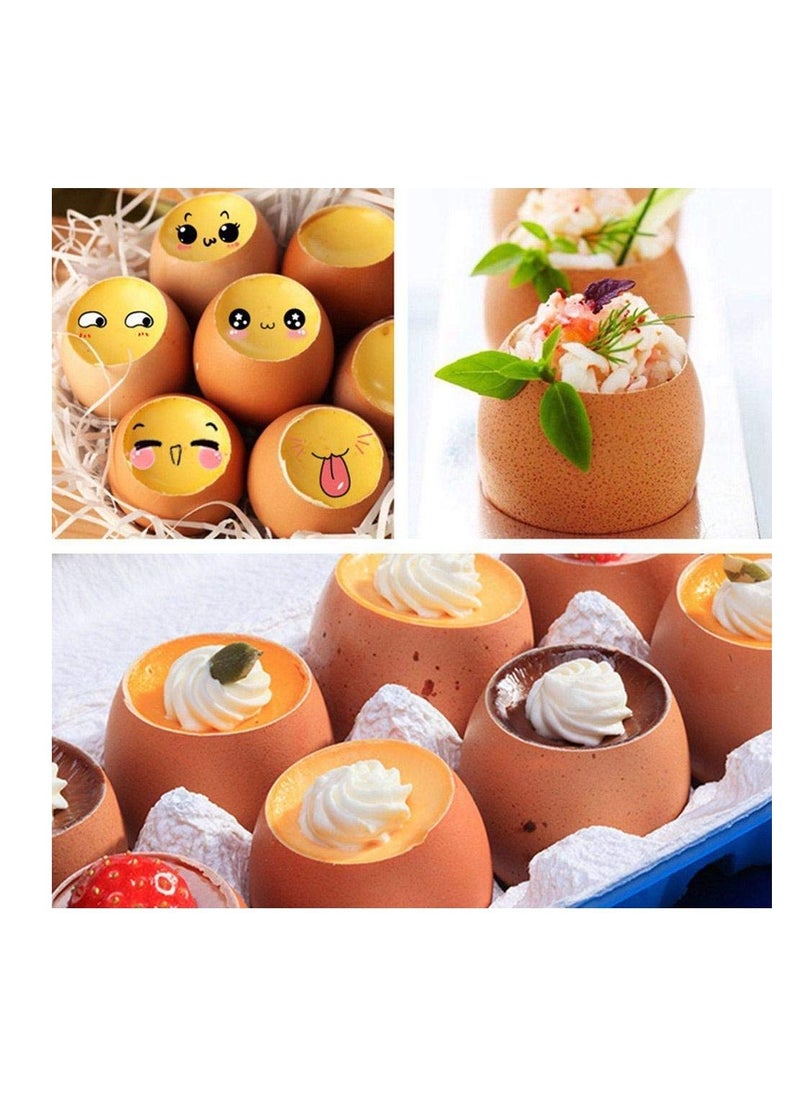 Generic - Egg Cracker Topper Egg Topper Set Stainless Steel Egg Shell Opener Soft Hard Boiled Eggs Separator Tool Egg Topper Cutter with 2 Egg Cups 2 Spoons - Image 1