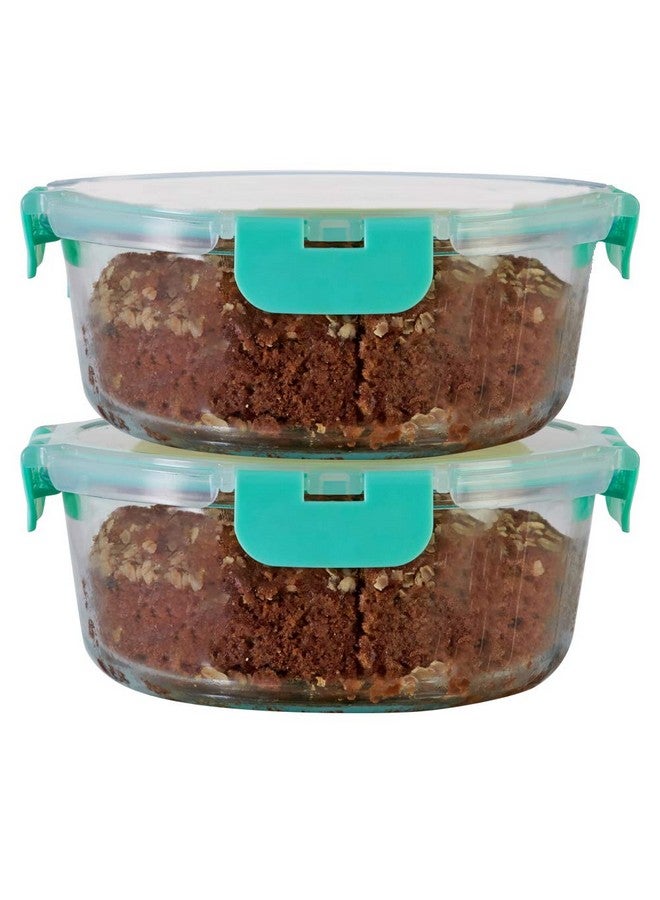 Allo Allo FoodSafe Glass Containers with Lids with Break Free Lock, Oven & Microwave Safe Containers,Borosilicate Meal Prep Glass Food Storage Containers for Kitchen, Leak Proof, Set of 2, 930ml  - Image 1