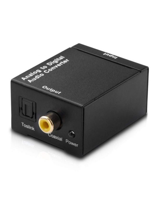 NIBEMINENT Optical Coaxial Digital To Analog Audio Converter With Cable Black - Image 2
