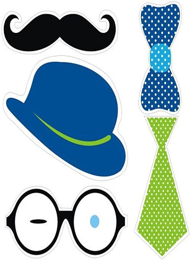 PrettyurParty Pretty UR Party Little Man Theme Paper Cutouts for Birthday Parties, Supplies Décor, Decoration, Classroom, Bedroom - Multicolour (10 Pcs) - Image 1