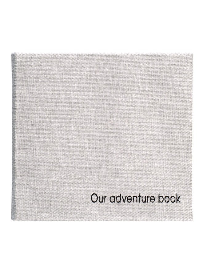 مالدن كتاب Malden International Designs 1 Up Our Adventure، ألبوم صور من القماش مقاس 4×6، غلاف مقوى، كتاب Brag، رمادي مع لمسات سوداء - Image 1