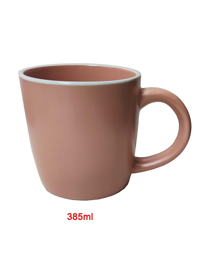 Feelings 12 Piece Stoneware Dinner Set With 4 X 27 Cm Dinner Plate, 4 X 16 X 6.5 Cm Bowls, 4 X 385 Ml Mugs, Serves 4 For Everyday Use, Pink  - Image 5