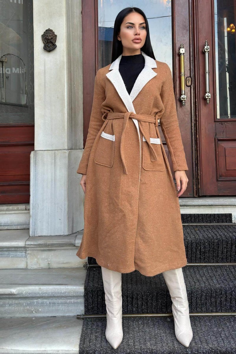 Weshaya Coat Women Camel brown - Image 1
