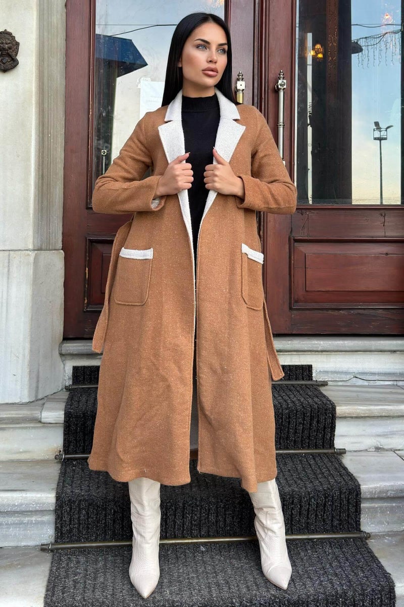 Weshaya Coat Women Camel brown - Image 4