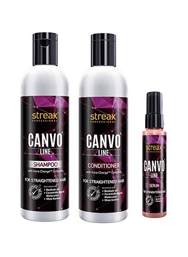 Streax Pro Canvo Line Shampoo Conditioner & Serum For Straightened Hair - Image 2
