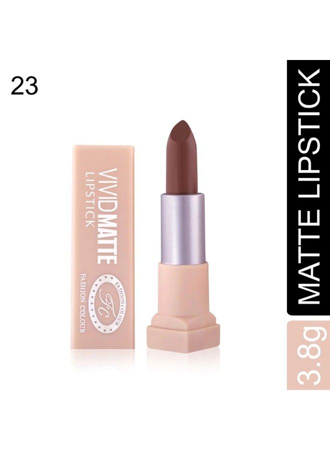 Fashion Colour Velvet Texture Vivid Matte Lipstick Long Lasting Smooth And Highly Pigmented Finish With The Smoothing Properties Of A Primer (3.8G) (23 Chestnut)  - Image 3