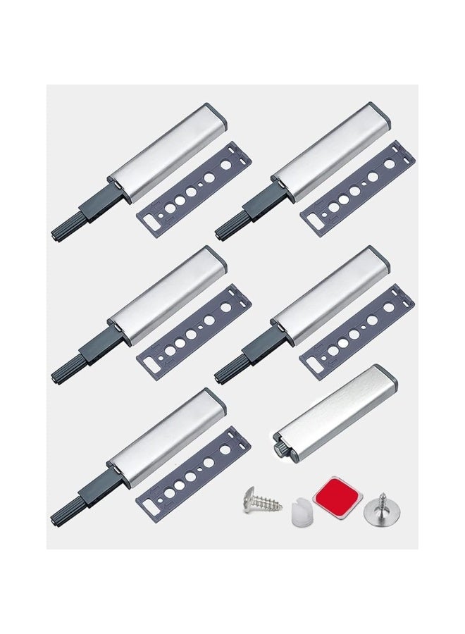 6PCS,Magnetic Push Latches for Cabinets Push to Open Cabinet Hardware Push Touch Latch Kitchen Door Push Release Latch for Drawer Closure Push Catch Press Out Latch