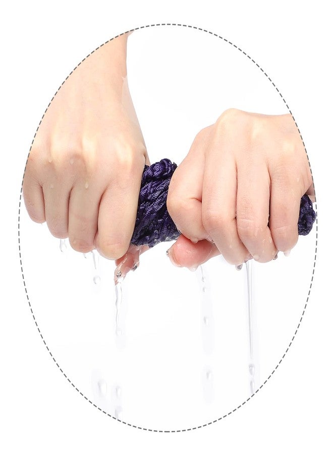 Etercycle 2 Pieces Mesh Crochet Hair Net Snoods, Soft Rayon Knit Crochet Hairnet Hair Cover Accessory Crocheted Sleep Cap for Women (Black, Purple) - Image 5