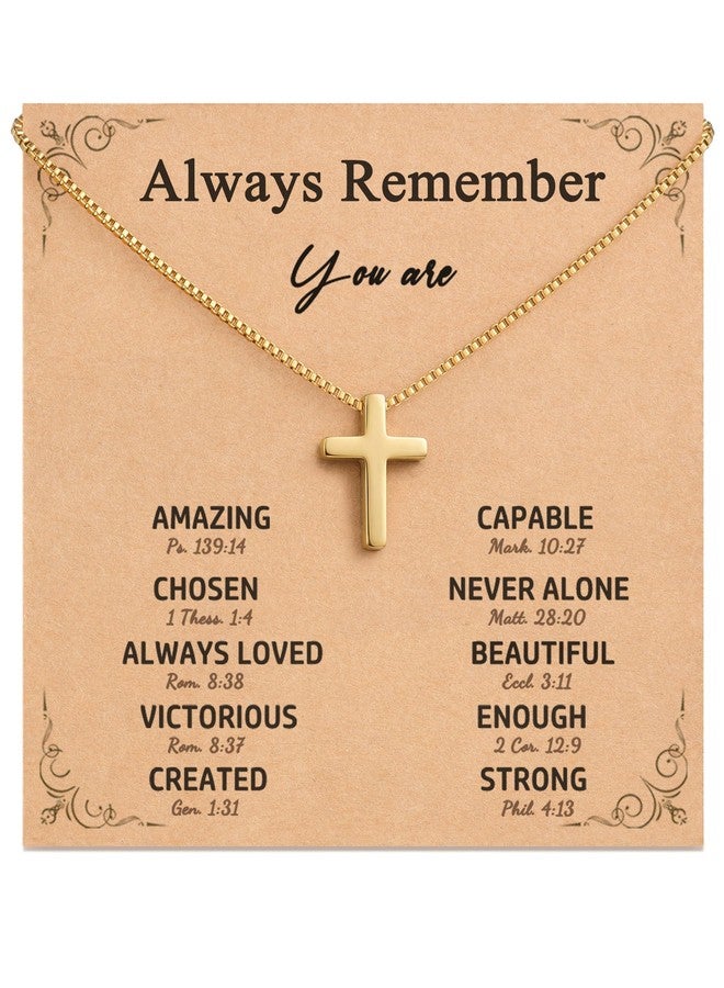 Tarsus Cross Necklace for Women Christian Gifts for Women Teenage Tween Teen Girls Trendy Stuff Gift Ideas Cute Pendant Necklace Birthday Inspirational Religious Jewelry Baptism Confirmation Easter Basket Stuffers - Image 1