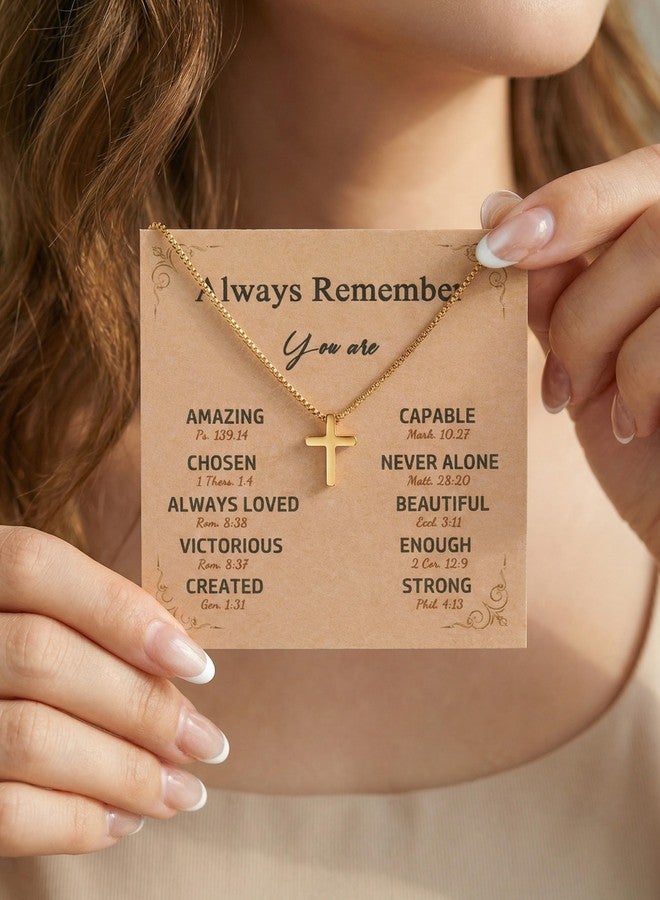 Tarsus Cross Necklace for Women Christian Gifts for Women Teenage Tween Teen Girls Trendy Stuff Gift Ideas Cute Pendant Necklace Birthday Inspirational Religious Jewelry Baptism Confirmation Easter Basket Stuffers - Image 4