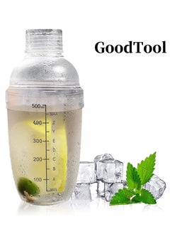 GoodTool Cocktail Shaker with Built In Strainer Drink Mixer with Scale Thickened Hand Shaker Cup Professional Mixing Tool  - Image 1