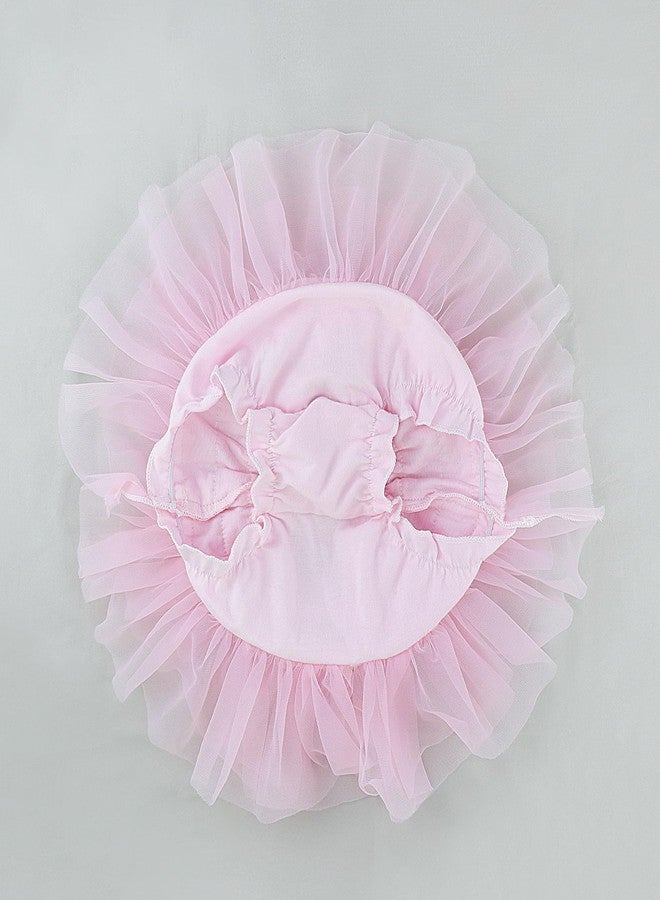 Baby Amabc Baby Girls Soft Fluffy Tutu Skirt with Diaper Cover, Tulle Dress Skirt 3 Layers Soft for Newborn,Toddler Pink - Image 3