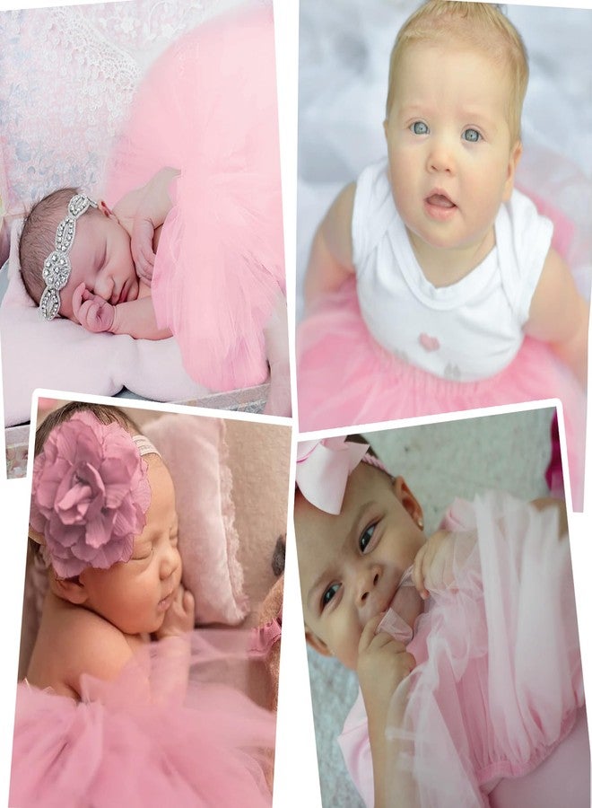 Baby Amabc Baby Girls Soft Fluffy Tutu Skirt with Diaper Cover, Tulle Dress Skirt 3 Layers Soft for Newborn,Toddler Pink - Image 5