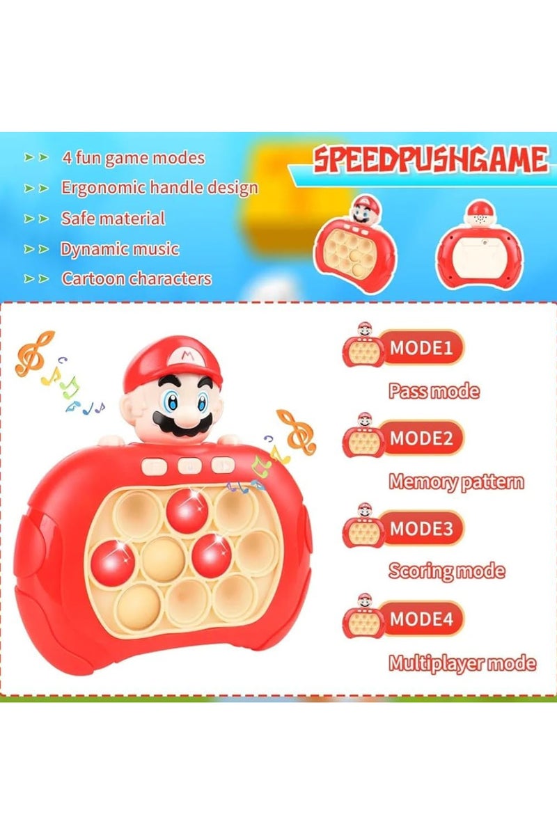 لعبة  بوب المضيئة، لعبة الدفع السريع، لعبة ضرب الخلد، آلة لعبة ألغاز البوب المبتكرة لإزالة الضغط، أوضاع لعب متعددة للأطفال من سن 3 سنوات فما فوق - Image 1