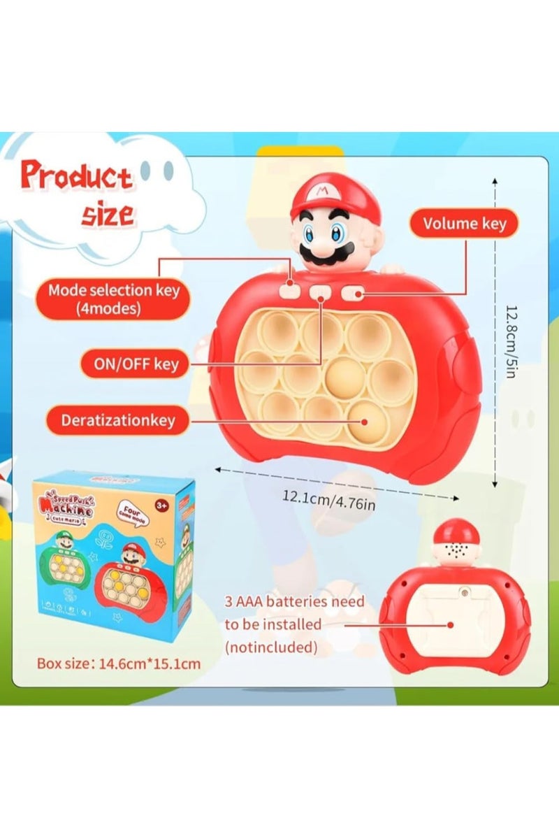 لعبة  بوب المضيئة، لعبة الدفع السريع، لعبة ضرب الخلد، آلة لعبة ألغاز البوب المبتكرة لإزالة الضغط، أوضاع لعب متعددة للأطفال من سن 3 سنوات فما فوق - Image 2