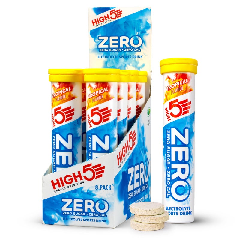 High5 ZERO Electrolyte Tablet - Hydration Tablets Enhanced with Vitamin C - 0 Calories & Sugar Free - Boost Hydration, Performance & Wellness - Tropical, 160 Tablets (20x, Pack of 8) - Image 1