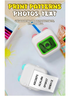 Generic 3 in 1 Portable Printer + Night Light + Mirror, Wireless Bluetooth Photo Printer Portable Thermal Label Printer - Mini Printer, Mini Receipt Printer Compatible with IOS and Android, Pink  - Image 5