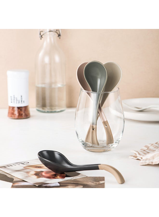 French Retro Four-color Small Soup Spoon Spicy Hot Bowl Noodle Restaurant Special Nut Powder Bucket Bowl Two-color Soup Bowl Spoon-Specifications:Four-color Small Spoon  - Image 4
