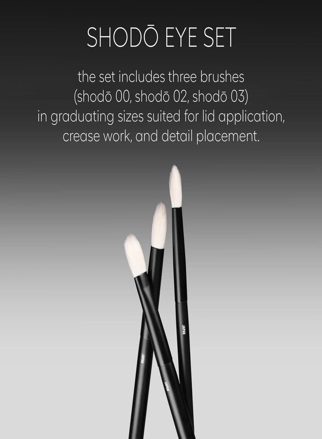 rephr Shodo Eye Set – 3 Handmade Japanese Makeup Brushes (Shodō 00, 02, 03) | Natural Goat Hair Bristles for Lid, Crease & Detail | Handade in Kumano, Japan - Image 5
