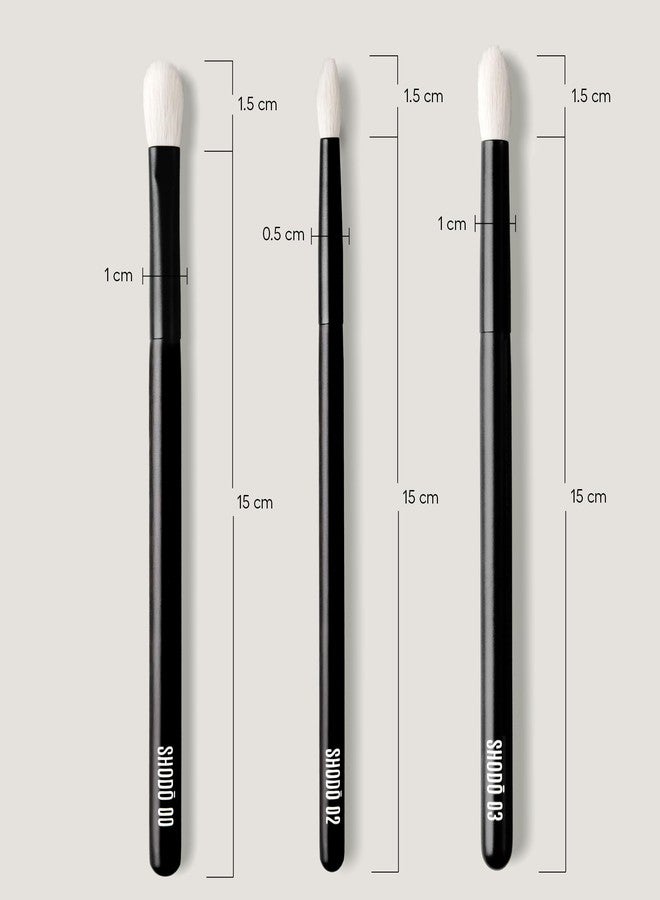rephr Shodo Eye Set – 3 Handmade Japanese Makeup Brushes (Shodō 00, 02, 03) | Natural Goat Hair Bristles for Lid, Crease & Detail | Handade in Kumano, Japan - Image 3