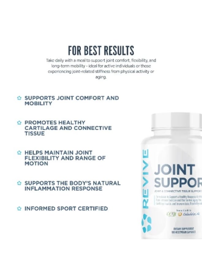 Revive Joint Support with Glucosamine, Chondroitin & MSM - Supports Healthy Cartilage and Connective Tissue - 180 Veg Capsules - Image 3