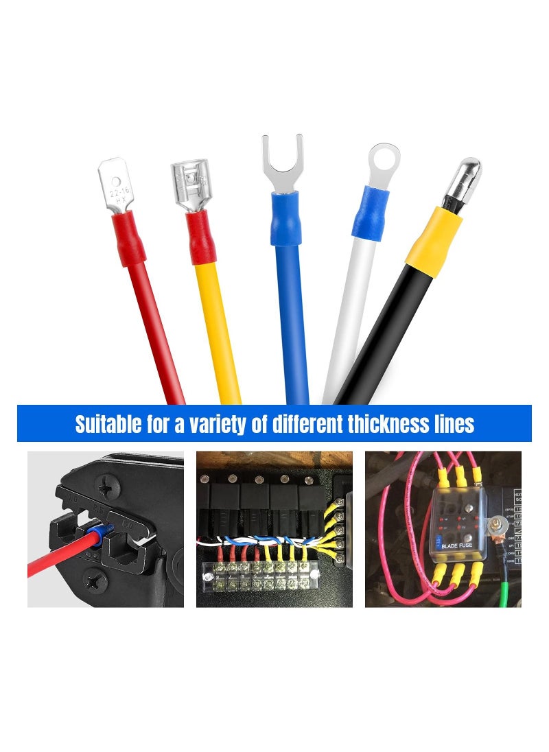 Generic - 280PCS Crimp Connectors 2.8mm 4.8mm 6.3mm Male And Female Spade Connector Kit 15 Types Crimp Terminals Electrical Connectors Includes Spade Ring Fork Wire Connectors - Image 1
