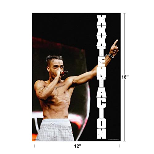 Poster Foundry XXXtentacion Poster Concert Pointing XXXtentacion Merch Bad Vibes Forever XXX 17 Album Art Skins Trap Music Aesthetic XXXtenations Merch XXtentacion Tapestry Cool Wall Art Print Poster 12x18 - Image 5