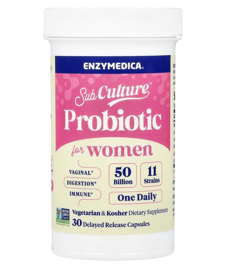 ENZYMEDICA SubCulture™ Probiotic For Women 50 Billion 30 Delayed Release Capsules