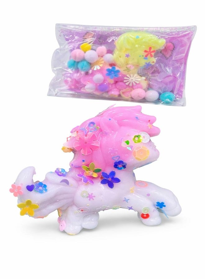 Richtots Premium Taba Squishy Unicorn Stress Relief Toys Adults Kids Fufu Squishy Fidget Toy Soft Squeeze Ball for Anxiety, Party, Birthday, Return Gifts, (Multicolour Unicorn) - Image 1