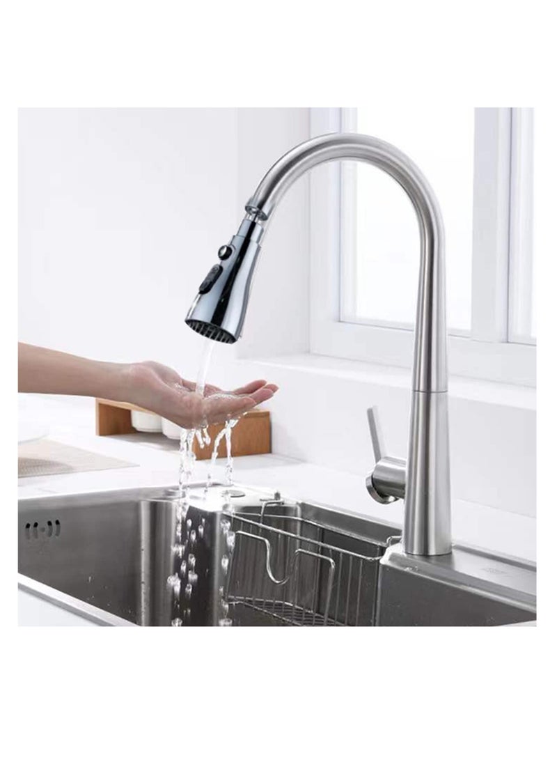 Excefore 360 degree Swivel Faucet Tap Aerator,with 3 Water Outlet Modes,Water Saving Splash Proof Kitchen Bathroom Head Sink Spout,Apply to 22 to 24mm Tap Spray Head (Sliver)  - Image 2