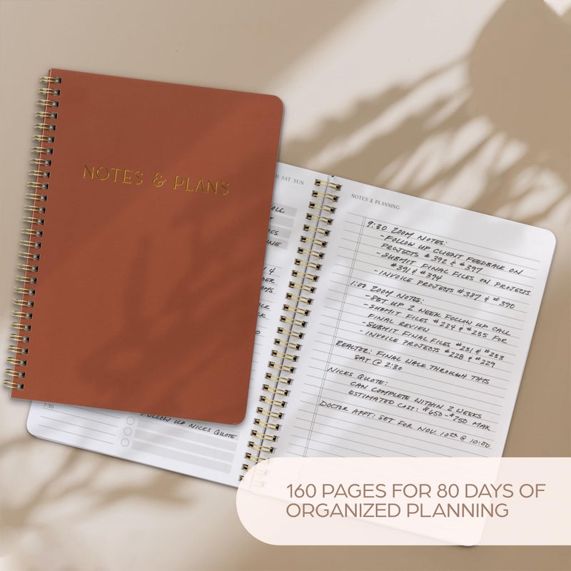 ZICOTO Beautiful Daily Planner And Notebook With Hourly Schedule - Aesthetic Spiral To do List Notepad to Easily Organize Your Tasks And Appointments - Stylish Book And School Or Office Supplies For Women - Image 4