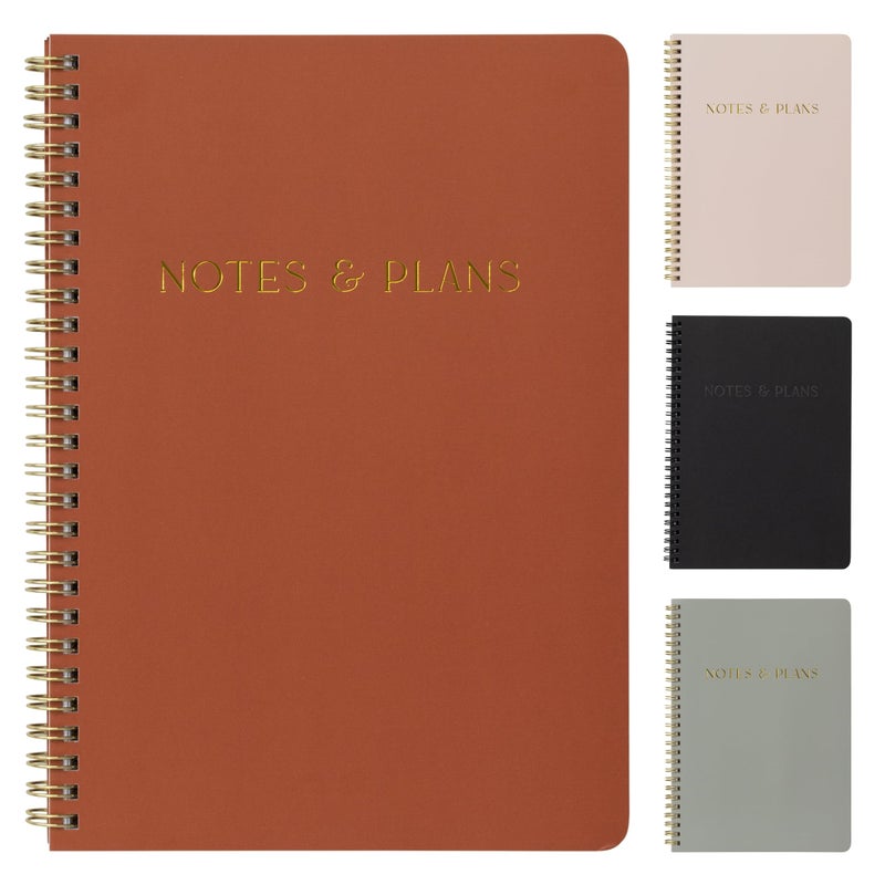 ZICOTO Beautiful Daily Planner And Notebook With Hourly Schedule - Aesthetic Spiral To do List Notepad to Easily Organize Your Tasks And Appointments - Stylish Book And School Or Office Supplies For Women - Image 1