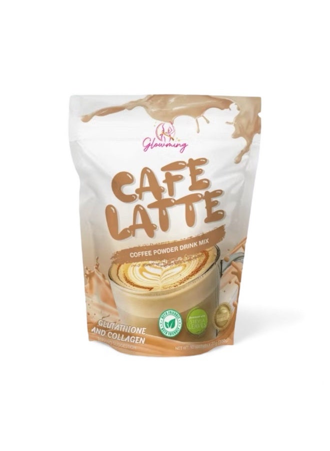 Cris Cosmetics Glowming Café Latte Coffee Powder Drink Mix - Glutathione & Collagen Blend (20g)