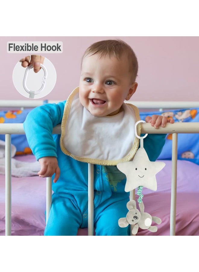 Blublu Park Baby Hanging Musical Toy With Music Box, Lullaby Pull Sensory for Babies Boys and Girls, Clip On Infant Pram Pushchair Cribs Strollers Car Seats, Star - Image 5