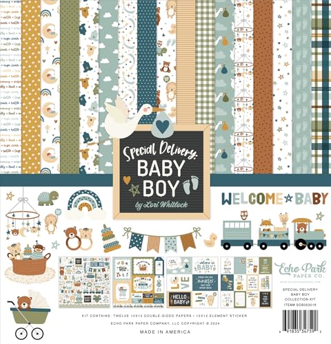 Echo Park Paper Special Delivery Baby Boy Collection Kit - Image 1